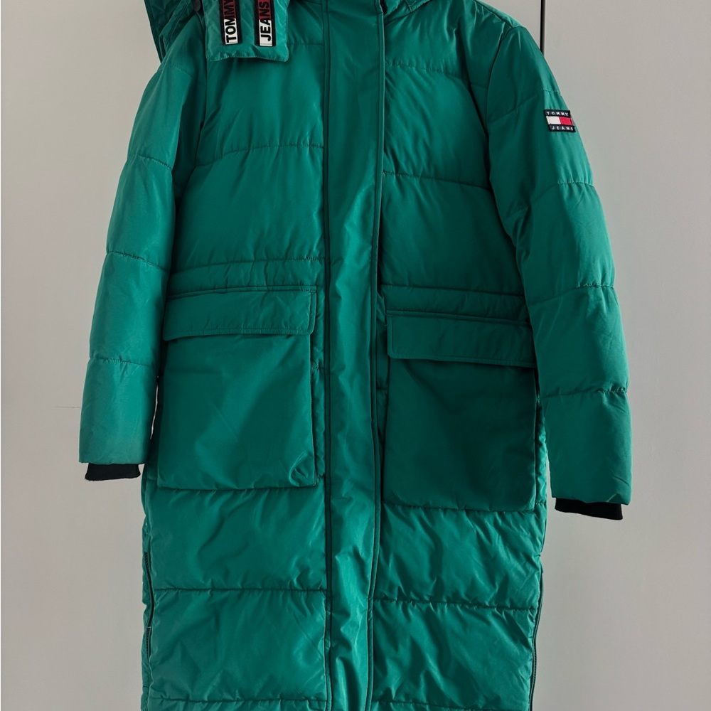 Tommy Jeans Teal Puffer Coat
